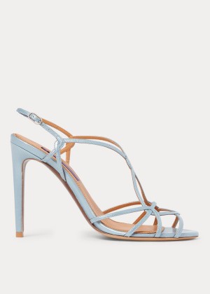 Sandały Ralph Lauren Bladine Lambskin Sandal Damskie Głęboka Niebieskie | TSJI1557