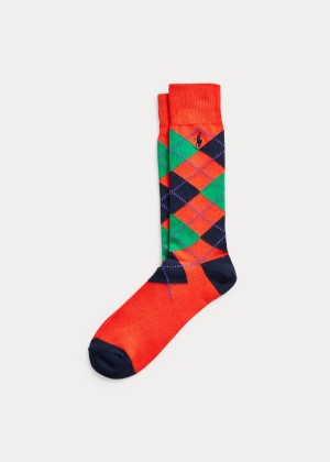 Skarpetki Ralph Lauren Argyle Dress Socks Męskie Pomarańczowe | QLTH7548