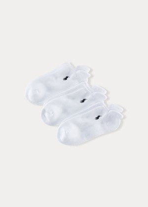 Skarpetki Ralph Lauren Cushioned Heel Low Sock 3-Pack Damskie Białe | KMWX6732