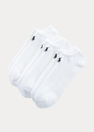 Skarpetki Ralph Lauren Low-Profile-Sock 3-Pack Męskie Białe | PXCA0544