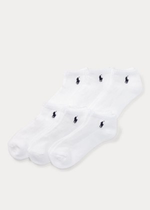 Skarpetki Ralph Lauren Low-Profile Sport Sock 6-Pack Damskie Białe | FJAL4958