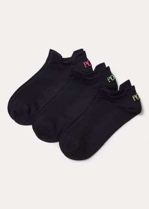 Skarpetki Ralph Lauren Microfiber Sport Sock 3-Pack Damskie Czarne | ARYD7084