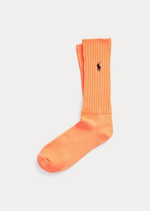 Skarpetki Ralph Lauren Neon Slouchy Crew Socks Męskie Głęboka Pomarańczowe | ETRL5401