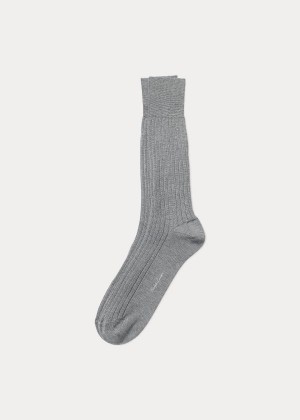 Skarpetki Ralph Lauren Rib-Knit Cotton Socks Męskie Głęboka Szare | VJIN1073