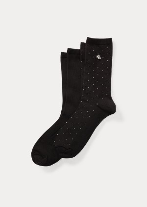 Skarpetki Ralph Lauren Stretch Trouser Sock 2-Pack Damskie Czarne | XNPA5270