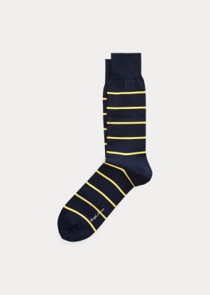 Skarpetki Ralph Lauren Striped Dress Socks Męskie Żółte | JBCS5683