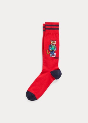 Skarpetki Ralph Lauren Tiger & Argyle Sock 2-Pack Męskie Czerwone | OXTQ6897