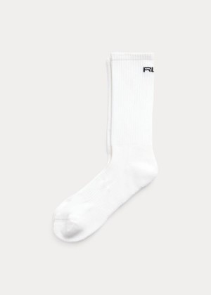 Skarpetki Ralph Lauren Wool-Blend Crew Socks Męskie Białe | TLXX4269