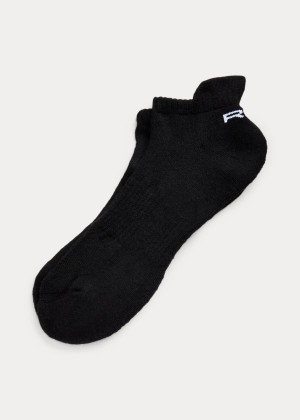 Skarpetki Ralph Lauren Wool-Blend Low-Cut Socks Męskie Czarne | IQHF5422