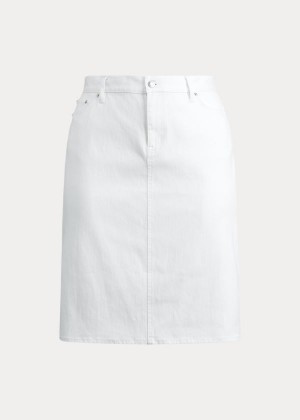 Spódnice Ralph Lauren Denim Skirt Damskie Białe | IKXS5672