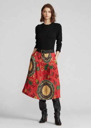 Spódnice Ralph Lauren Limited Edition Casino Skirt Damskie Czerwone | RLEM7379