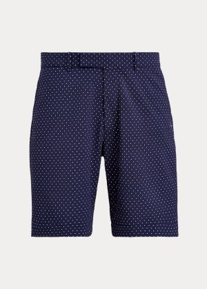 Spodenki Ralph Lauren Classic Fit Seersucker Short Męskie Granatowe Białe | NSEL6295