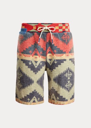 Spodenki Ralph Lauren Patchwork Fleece Short Męskie Kolorowe | TFGH8517