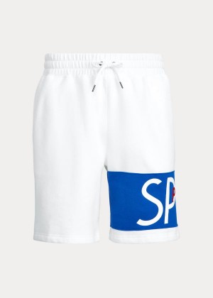 Spodenki Ralph Lauren Polo Sport Fleece Short Męskie Białe | OIKM9619