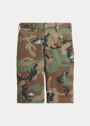 Spodenki Ralph Lauren Relaxed Embroidered Camo Short Męskie Camo | PGJG0704