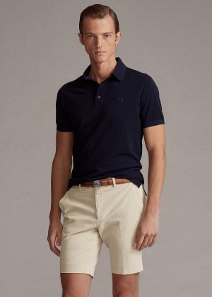 Spodenki Ralph Lauren Slim Fit Stretch Chino Short Męskie Beżowe | BAVF6149