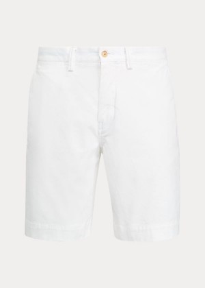 Spodenki Ralph Lauren Stretch Classic Fit Short Męskie Białe | ZSJD2864