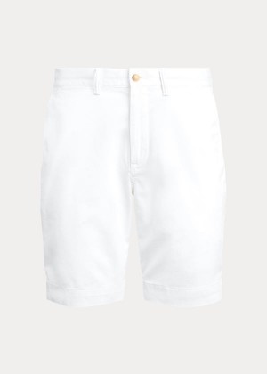 Spodenki Ralph Lauren Stretch Classic Fit Short Męskie Białe | RATN2903