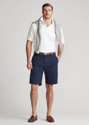 Spodenki Ralph Lauren Stretch Classic Fit Short Męskie Granatowe | POYB7303