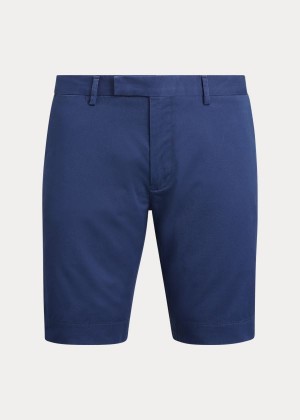 Spodenki Ralph Lauren Stretch Slim Fit Twill Short Męskie Granatowe | HGQS4571