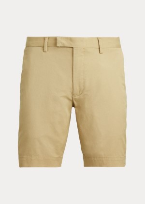 Spodenki Ralph Lauren Stretch Slim Fit Twill Short Męskie Brązowe | JDUW0908