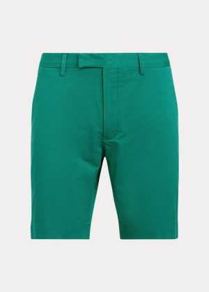 Spodenki Ralph Lauren Stretch Slim Fit Twill Short Męskie Zielone | UGPQ7979