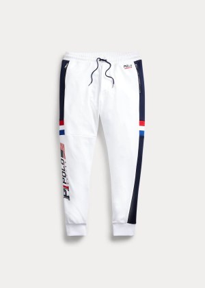 Spodnie Do Biegania Ralph Lauren Double-Knit Track Pant Męskie Białe Kolorowe | SEBT5276