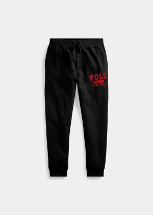 Spodnie Do Biegania Ralph Lauren Fleece Graphic Jogger Męskie Czarne | SOCO5128