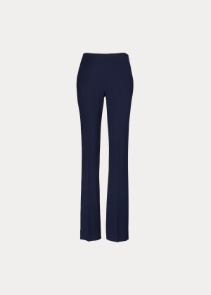 Spodnie Ralph Lauren Alandra Stretch Wool Pant Damskie Granatowe | CUNZ9271