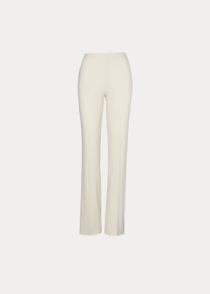 Spodnie Ralph Lauren Alandra Wool Crepe Pant Damskie Kremowe | QJDG8592