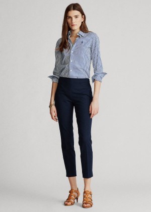 Spodnie Ralph Lauren Bi-Stretch Skinny Pant Damskie Granatowe | GBPR2619