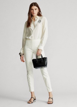 Spodnie Ralph Lauren Bi-Stretch Skinny Pant Damskie Białe | YZHO5260