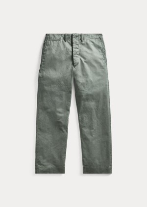 Spodnie Ralph Lauren Cotton Field Chino Męskie Ciemny Oliwkowe | ZSRQ6490