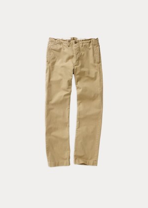 Spodnie Ralph Lauren Cotton Officer's Chino Męskie Khaki | QFEN2995