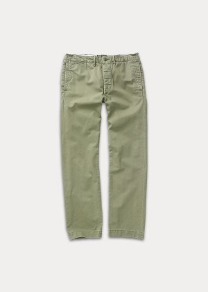 Spodnie Ralph Lauren Cotton Officer's Chino Męskie Oliwkowe | BFMB1384