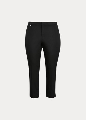 Spodnie Ralph Lauren Cotton Twill Skinny Pant Damskie Czarne | VOTS0464