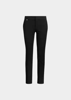 Spodnie Ralph Lauren Cotton Twill Skinny Ankle Pant Damskie Czarne | JLFN2934