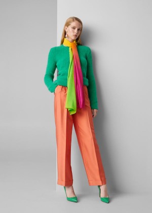 Spodnie Ralph Lauren Darcy Washed Silk Pant Damskie Pomarańczowe | PGPO5550