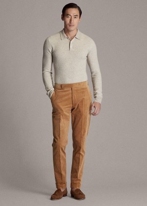 Spodnie Ralph Lauren Gregory Corduroy Trouser Męskie Brązowe | VPZV7331