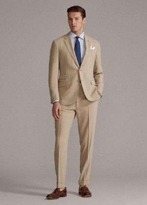 Spodnie Ralph Lauren Gregory Crepe Suit Trouser Męskie Brązowe | SAVE4393