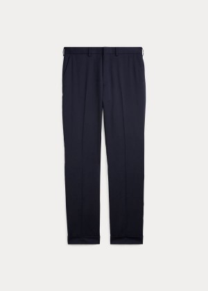 Spodnie Ralph Lauren Gregory Wool Gabardine Trouser Męskie Ciemny Granatowe | QWZC7977