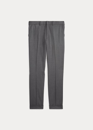 Spodnie Ralph Lauren Gregory Wool Serge Trouser Męskie Szare | NFZH1326