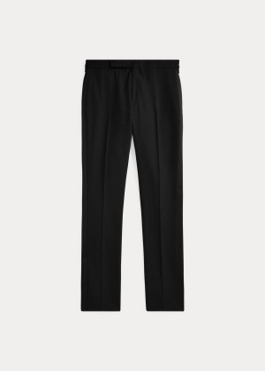 Spodnie Ralph Lauren Gregory Wool Tuxedo Trouser Męskie Czarne | DHFK5652