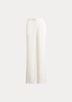 Spodnie Ralph Lauren Hailey Satin Wide-Leg Pant Damskie Głęboka Kremowe | IGUU9061