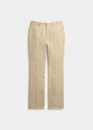 Spodnie Ralph Lauren Linen Pant Męskie Khaki | KMOV0582