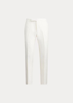 Spodnie Ralph Lauren Linen Trouser Męskie Głęboka Kremowe | BCKJ1574