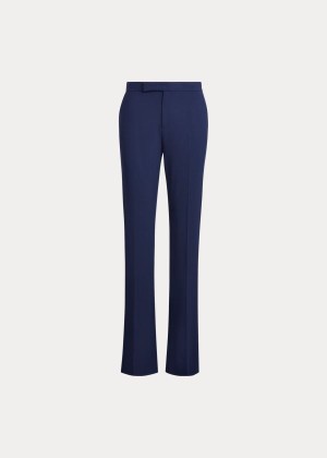 Spodnie Ralph Lauren Seth Wool Crepe Pant Damskie Granatowe | BCXK5889