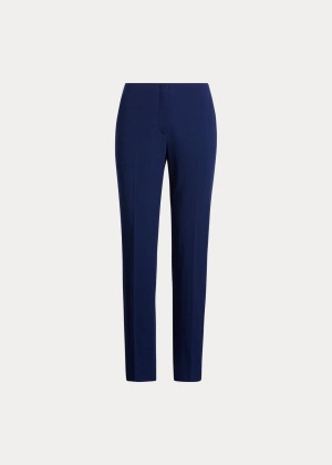 Spodnie Ralph Lauren Simone Virgin Wool Pant Damskie Granatowe | CMDM3661