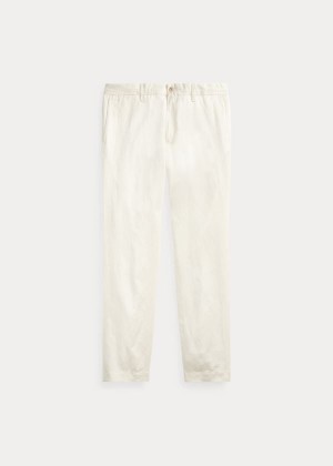 Spodnie Ralph Lauren Slim Fit Linen-Blend Pant Męskie Kremowe | ESQW7072