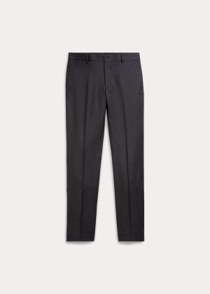 Spodnie Ralph Lauren Slim Fit Wool Twill Trouser Męskie Jasny Szare | INUC2784